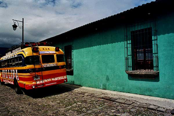 Local bus in Antigua, Guatemala